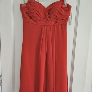 Bill Levkoff size 6 bridesmaid dress in burnt orange color.